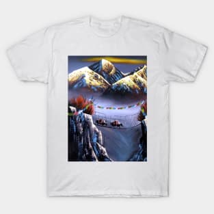 Panoramic View Of Everest Mountain T-Shirt